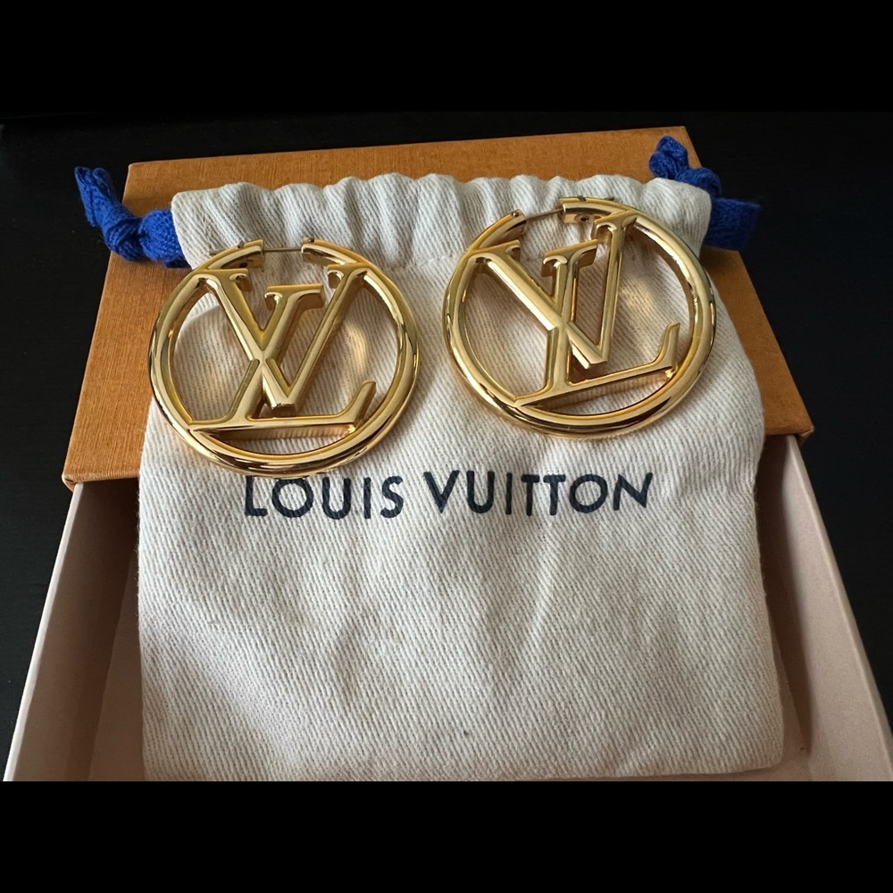 Louis Vuitton Gold Hoops